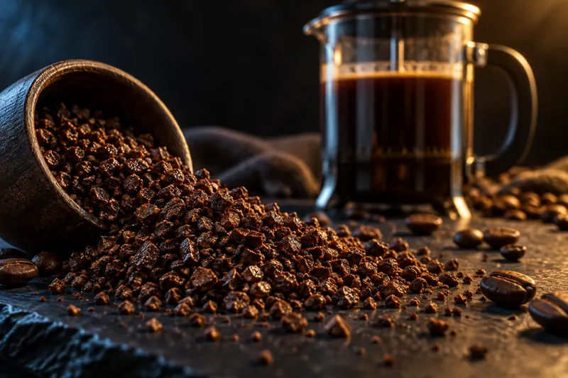 What a coarse grind for French press looks like
